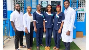 Free Community Health Screening Flyer at TAF Pharmacy Limbe Cameroon