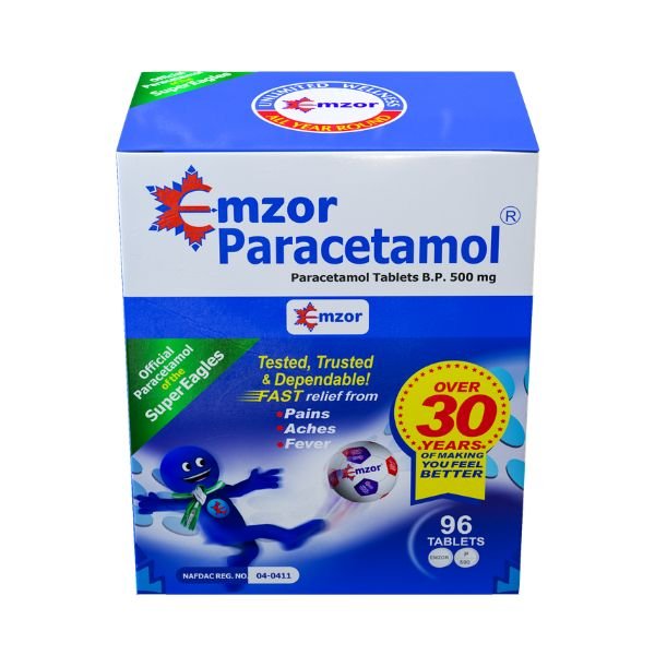 Paracetamol for pain and fever relief at TAF Pharmacy in Limbe, Cameroon